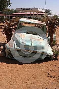 Old car wreck in Namibia