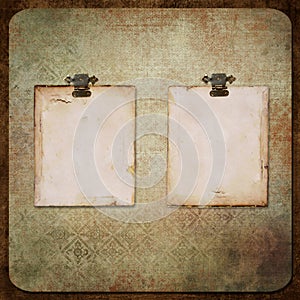 Old card on a vintage background