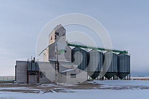 Old Cargill Grain elevator outside Chancellor