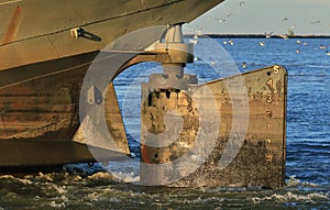 Old cargo Ships rudder