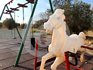 An old carousel horse
