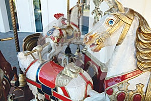 Old carousel horses