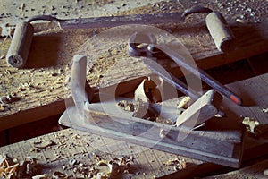 Old carpenter's tool