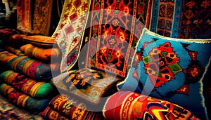 Old carpet shop in eastern bazaar