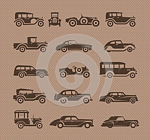 Old cars. Vector format