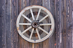 Old cart wheel