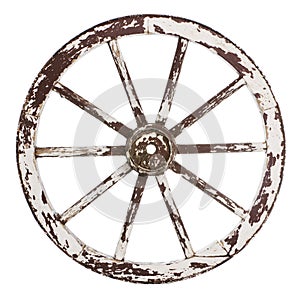 Old cart wheel