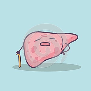 Old cartoon liver