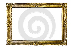 Old carved golden frame