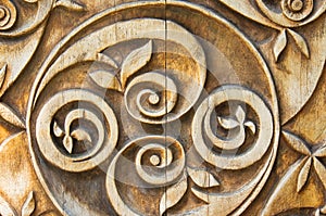 Old carved wooden ornament