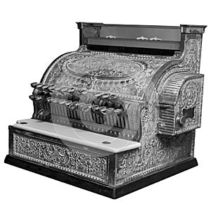 Old Cash Register Isolated