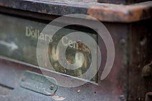 Old cash register machine