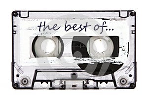 Old cassette tape isolated