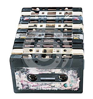 Old Cassette tapes isolated