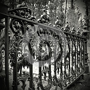 Old cast iron fence