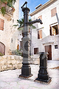 Old cast iron water pump in Kotor, Montenegro