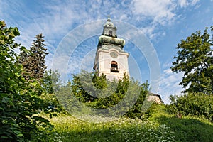 Stará hradní zvonice v Banské Štiavnici, střední Slovensko