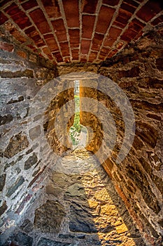 Old castle embrasure photo