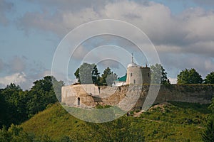 Old Castle (Fortresson the hill). Izborsk fortress, Pskov region, Russia, Europe.