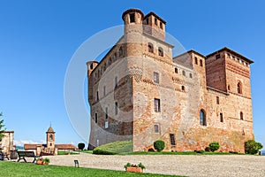 Old castle of Grinzane cavour in Italy.