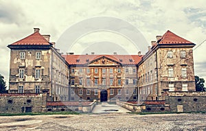 Starý hrad v Holíči, Slovensko, retro foto filter