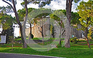 Old castle in the Italian town of Gorizia