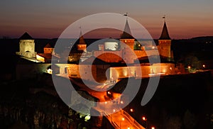 Old castle in in Kamianets-Podilskiy