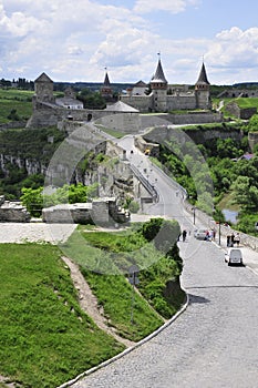 Old castle in in Kamianets-Podilskiy