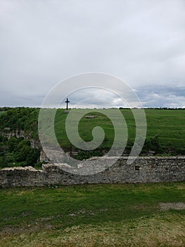 Old Castle of Kamianets-Podilskyi city in Ukraine