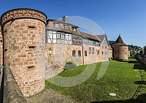 Old castle in medieval city of Buedingen