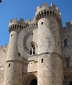 Old castle medieval city of Rhodes