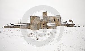 Old castle in Rakvere, Estonia during winter season