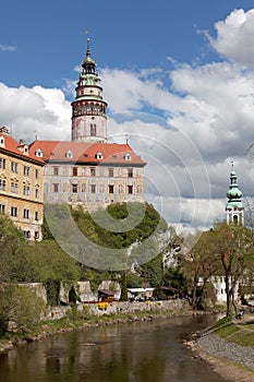 Old castle on the rock. Cesky Krumlov, Czech