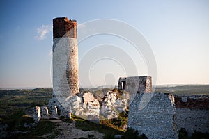 Old castle ruins near czestochowa