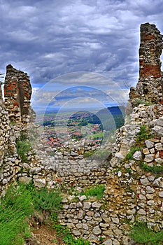 Old castle ruins Rasnov Transylvania Romania