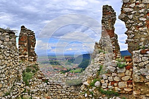 Old castle ruins Rasnov Transylvania Romania