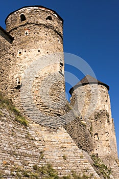 Old castle's watchtowers