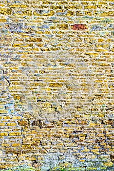 Old castle tower brick wall background in uk