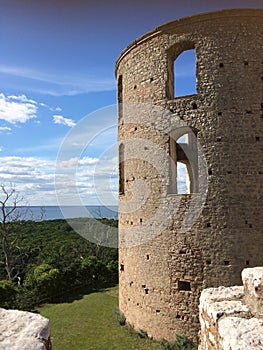 Old castle tower in Sweden