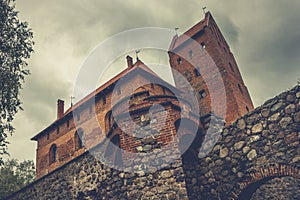 Old castle in Trakai, Lithuania