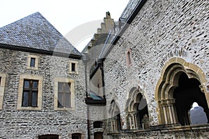 An old Castle in Vianden, Luxembourg on the hill