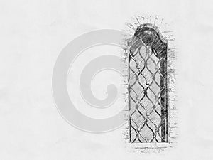 Old Castle Window Sketch