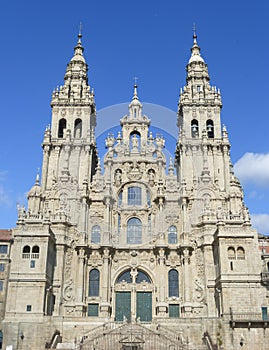 OLD CATHEDRAL IN SANTIAGO DE COMPOSTELA,SPAIN photo