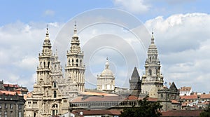 OLD CATHEDRAL IN SANTIAGO DE COMPOSTELA,SPAIN photo