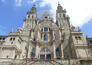 OLD CATHEDRAL IN SANTIAGO DE COMPOSTELA,SPAIN photo