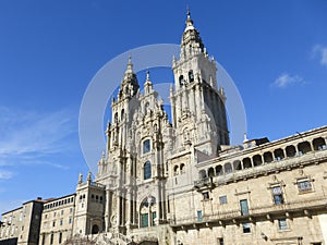 OLD CATHEDRAL IN SANTIAGO DE COMPOSTELA,SPAIN photo