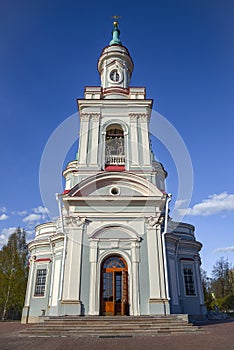 The old Catherine Cathedral (1782) close-up. Kingisepp, Leningrad region