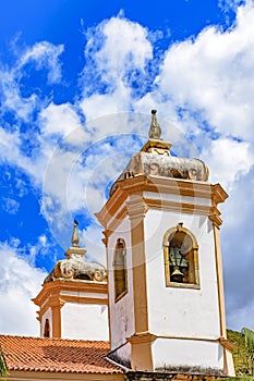 Old catholic bell church tower of the 18th century