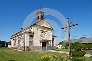 Old catholic church of the Assumption of the Virgin Mary, Konstantinovo, Myadel district, Minsk region, Belarus