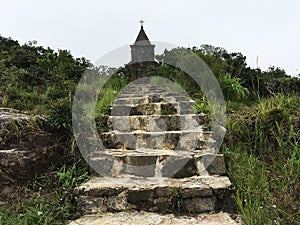 Old catholic church at Bokor